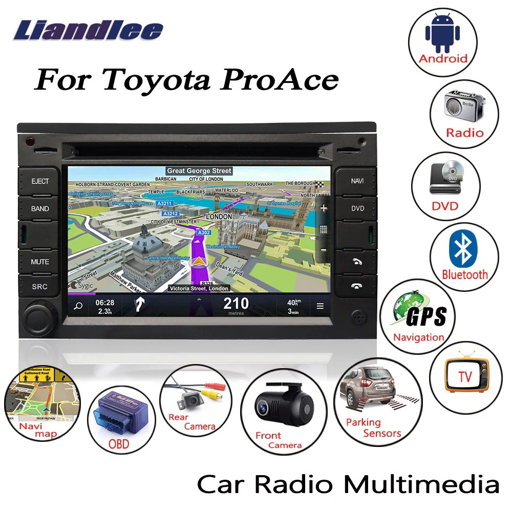 Liandlee For Toyota ProAce 2007~2015 Android Car Radio CD DVD Player GPS Navi Navigation Maps Camera OBD TV Screen Multimedia1