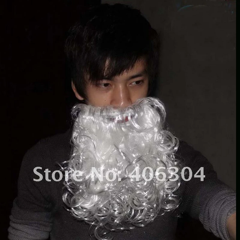 

Free Shipping,Christmas XMAS Santa Claus moustache Gift beard,30cm length