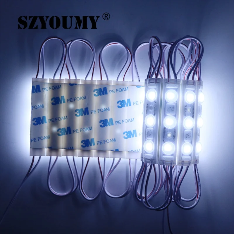 SZYOUMY 2835 SMD IP68 Водонепроницаемый впрыска 3 Светодиодный модуль с объективом светодиодный знак рекламы Подсветка пиксель света 1000 шт