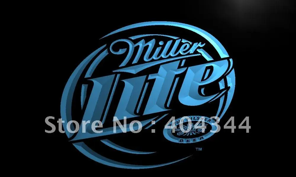 LE016 Miller Lite/пиво отображает логотипы светодиодный неоновый светильник знак|sign