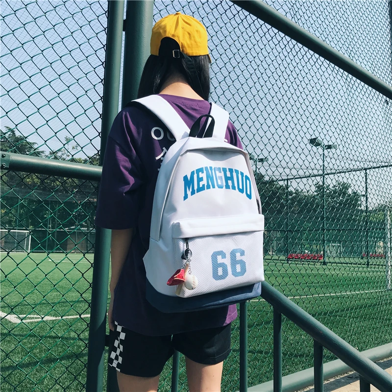Menghuo 2018 Fashion Backpack Women Leisure Travel Rucksacks for Girls Teenager Cool Shoes Pendant Cute School Bag Men Backpacks (69)