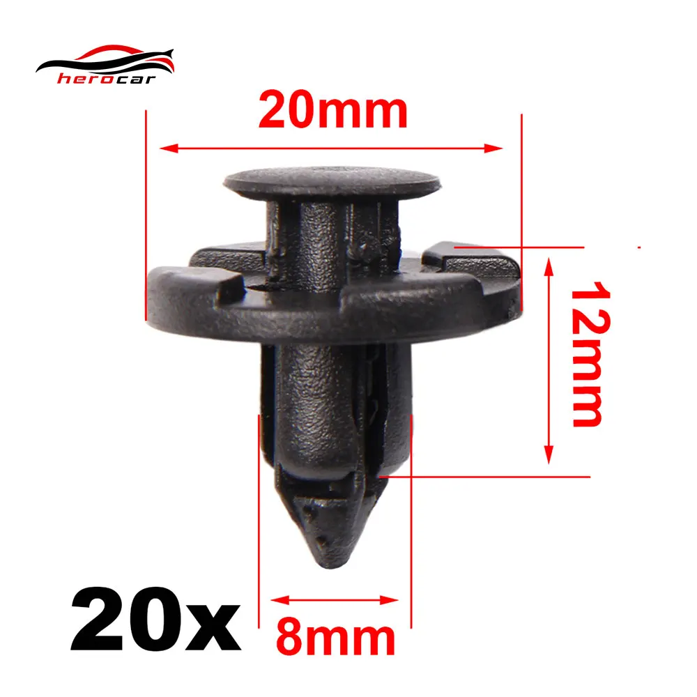 In Stock New 20x For Mazda 8mm Trim Clip For Bumpers, Splashguards