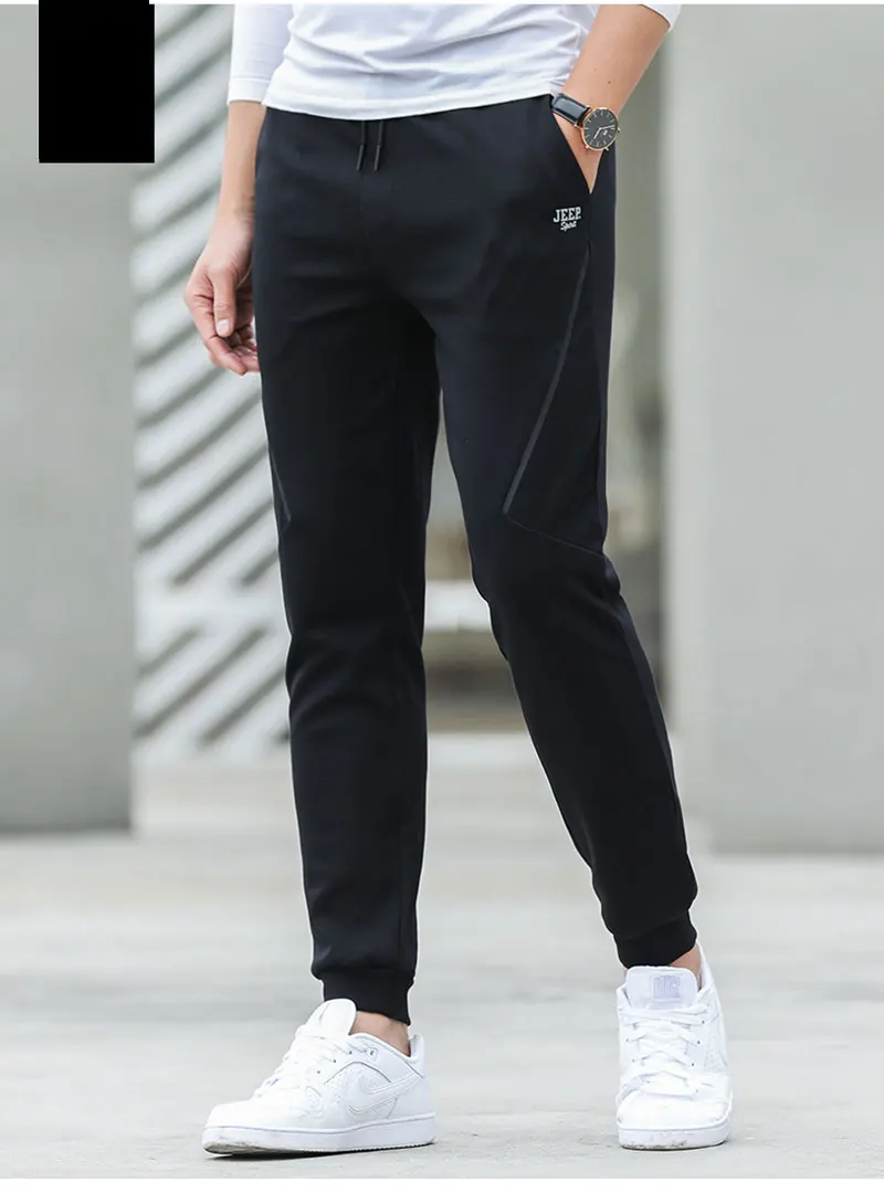 2019 New Spring Autumn JEEP Sweatpants Mens Casual Knitted Elastic Waist Cotton Pants Fashion High Quality Trousers Solid Colors (14)