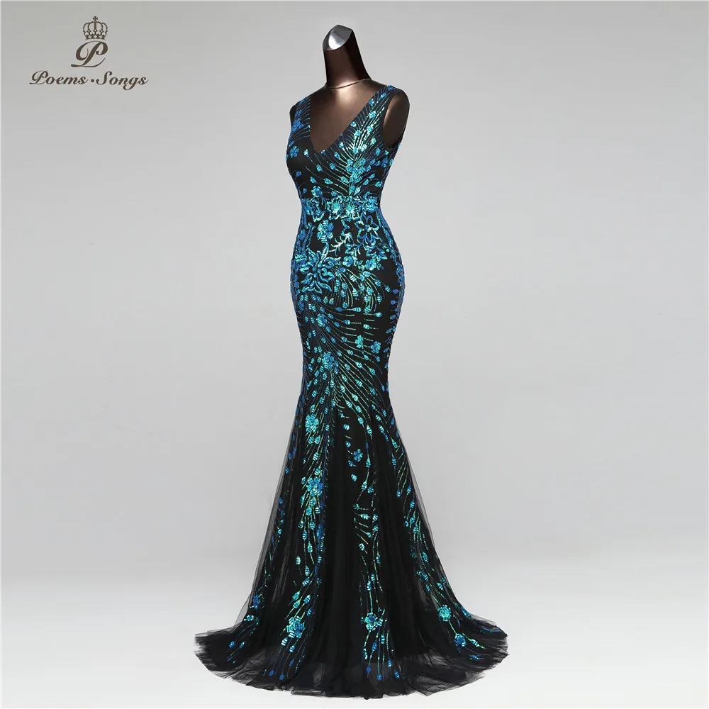 Sirène Dos Maxi Pour Color color Sexy Tenue Photo Longue Fête Photo 2019 As Robes Nu Chansons Sequin De Parti Élégant Femme Robe Poèmes PwUqtaxZP