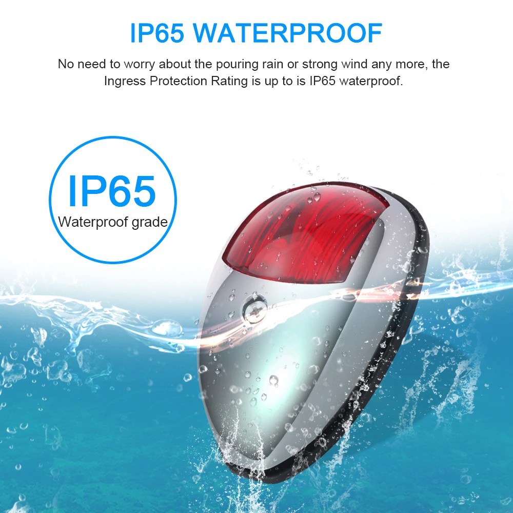 

2PCS 12V LED Navigation Lamp Marine Port Side & Starboard Light For Boat / Yacht Stainless Steel