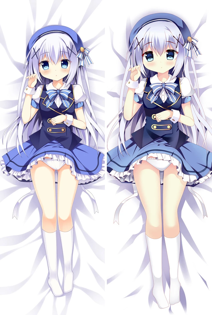Обновление July Anime Gochumon wa Usagi Desu ka? Наволочка для подушки с надписью Kafuu Chino otaku Dakimakura
