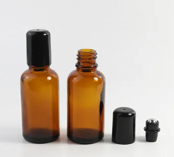 

2017 New 200pcs/lot 30ml Amber fragrance glass bottle Essential Oil Glass Roller ball Aromatherapy Bottle