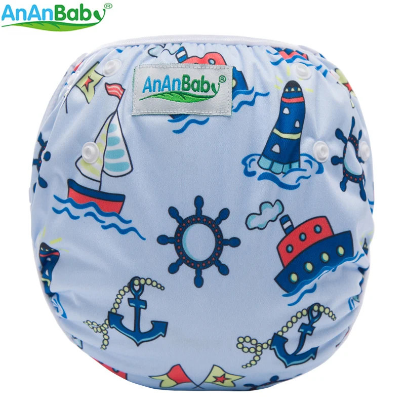 Ananbaby плавание подгузник для новорожденных для многократного пользования детские купальный костюм и детские подгузники унисекс