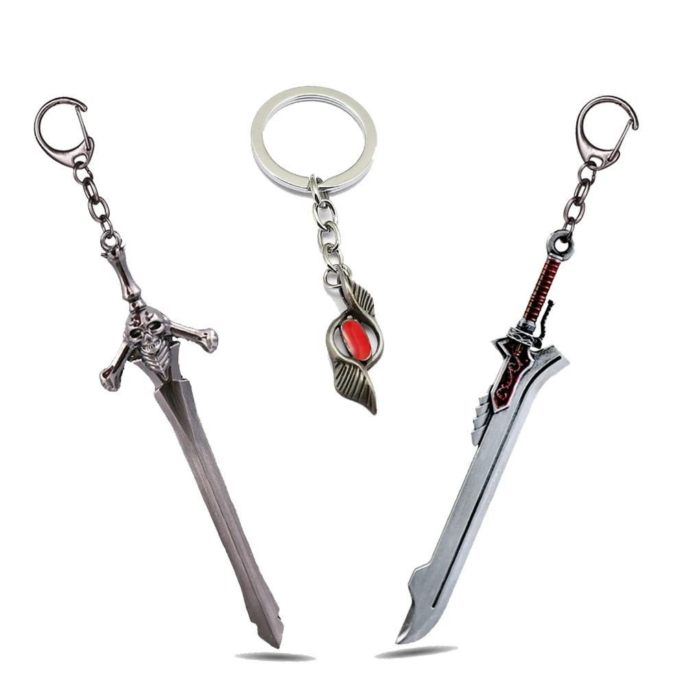 

Dante Rebellion Awakening Sword Toy Nero Weapon Red Queen Metal Key Chain Devil May Cry Keychain