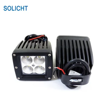

SOLICHT 2 x Cube 16W LED Flood Fog Driving Light For Off Road Bar Dually Truck