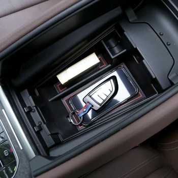 

1pc Auto Stowing Tidying Center Armrest Box Tray New Black Plastic Car Storage Box Styling Accessories For BMW X5 G05 2019-2020