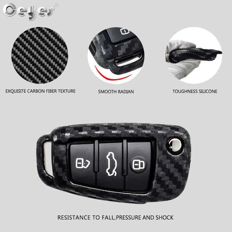 Carbon fiber key cover for AUDI (12)