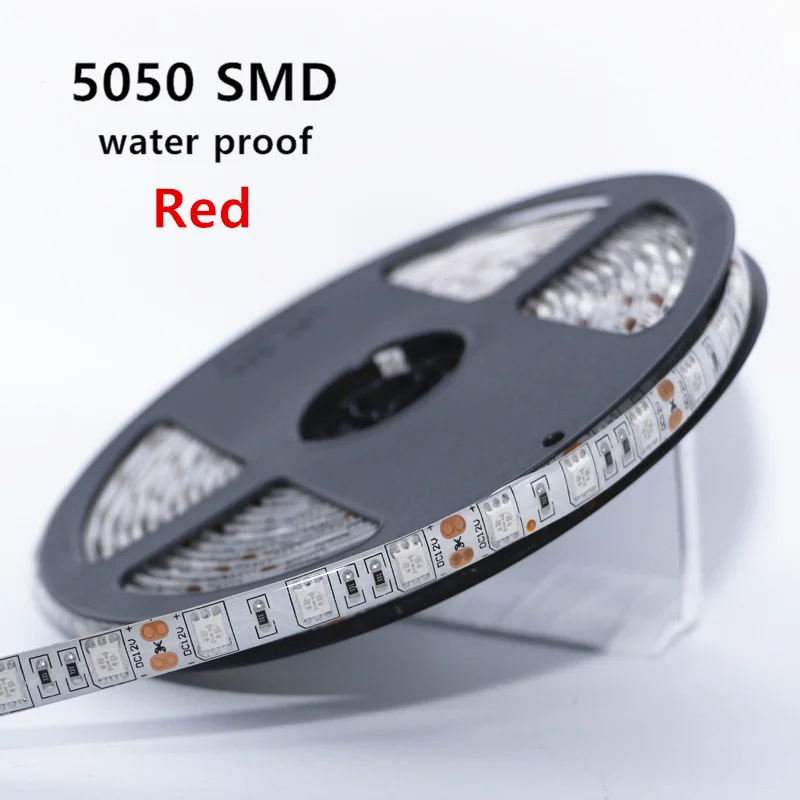 Светодиодная лента 12 в пост. Тока 0 5/1/2/3/4/5 м 5050 SMD RGB водонепроницаемая гибкая