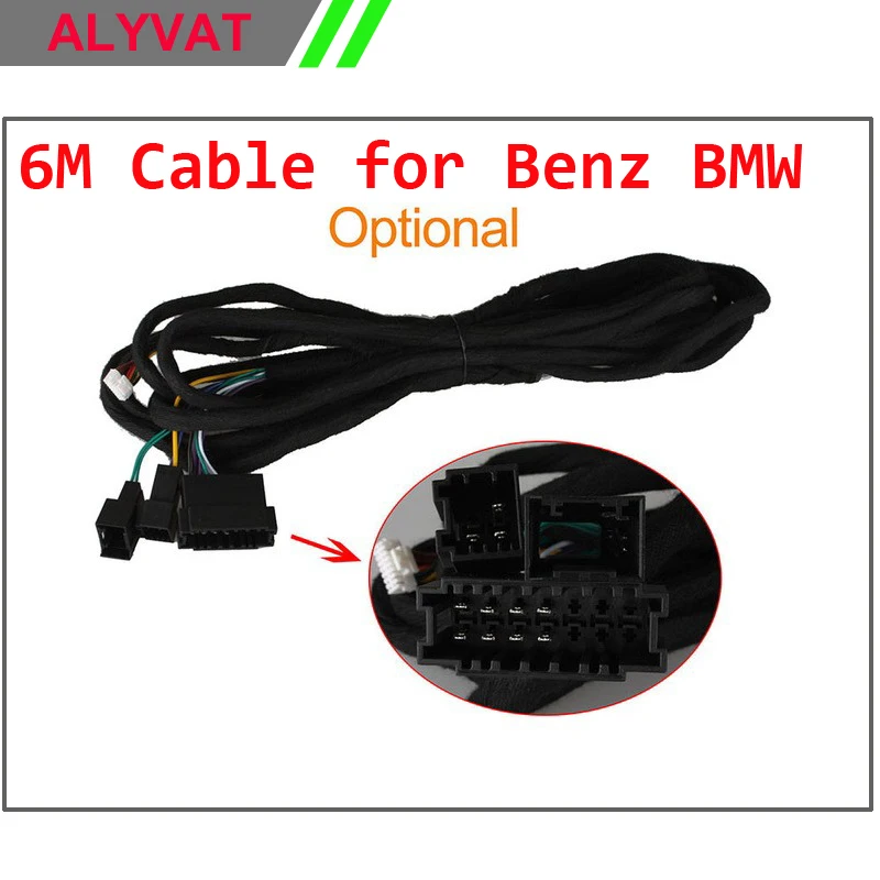

Special Extra Long ISO Wiring Harness 6M Cable For Benz BMW E38 E39, E46, E53 Car DVD can be used with most OEM models