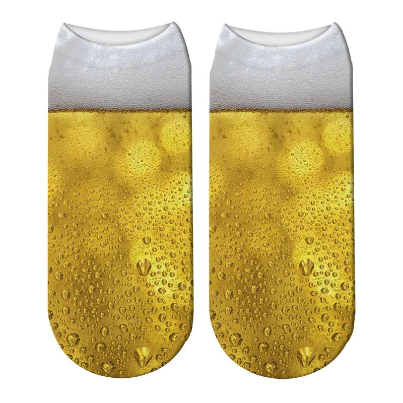 Beer Bubble, 3D хлопковые носки с полной печатью, женские носки для напитков, Soda, Drink Meias, низкие трикотажные носки по щиколотку, Sox - Цвет: 4
