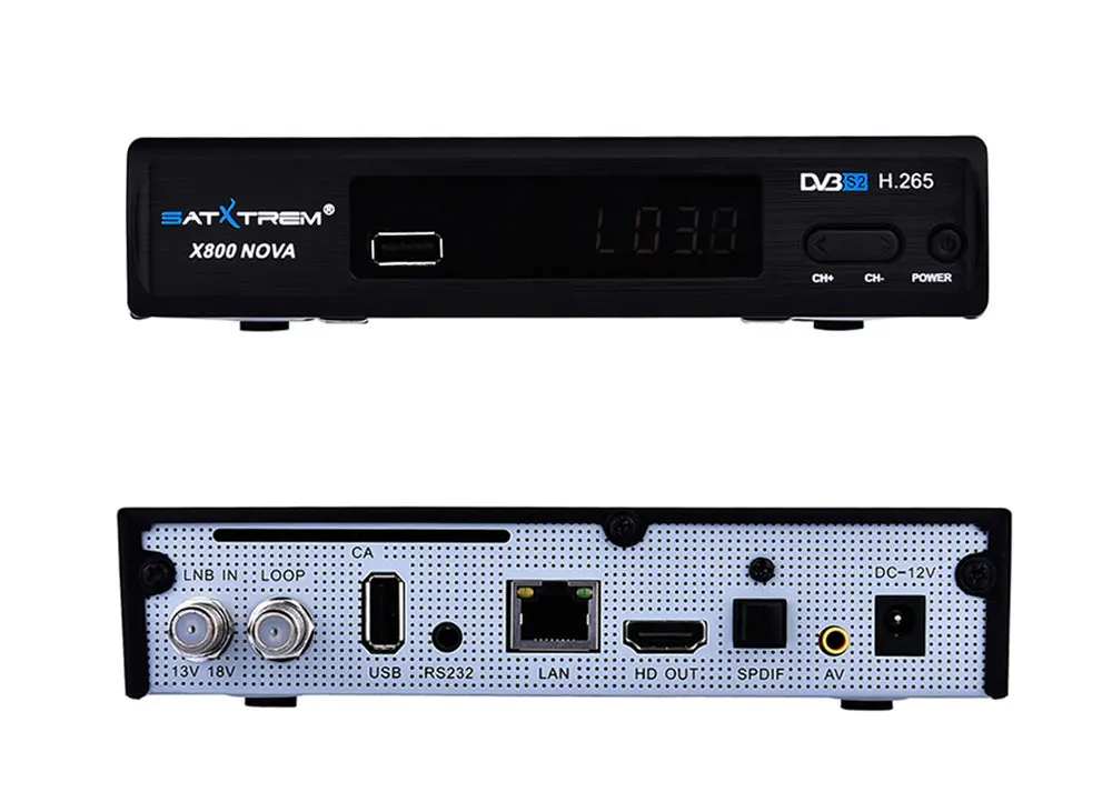 Satxtrem X800 NOVA Receptor DVB-S2 H.265 спутниковый ТВ-ресивер бесплатно 1 год Европа 8 линий Clines+ USB wifi Поддержка IP tv/Youtube