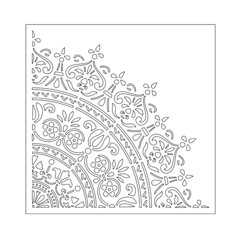 

Retro Flowers Plastic Stencil for DIY Scrapbooking Embossing Drawing Paper Cards Decorative Handmade Crafts Templates New 2018