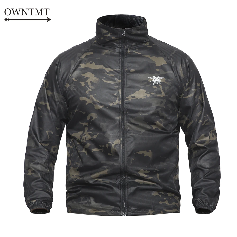 

Summer Tactical Navy Seal Lightweight Camouflage Jacket Men Waterproof Thin Hood Raincoat Windbreaker Military Army Skin Jackets