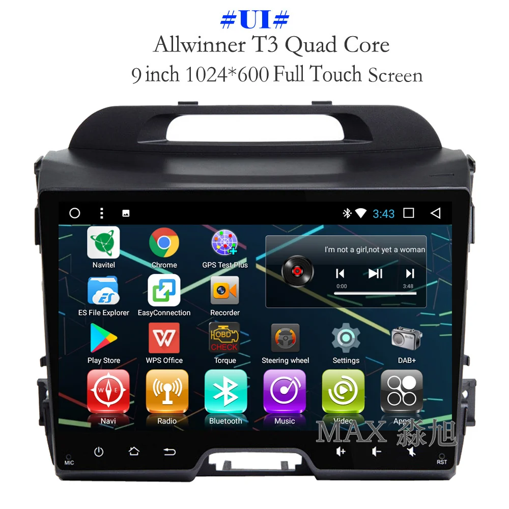Cheap MAX Android 8.1.0 2G 32G GPS Navigation System Car DVD For KIA Sportage 2011 2012 2013 2014 2015 Car Radio RDS WiFi SWC Free Map 2