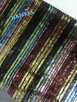 

5yards JIANXI.C-11311 New design african indian tulle mesh fabric with sequins for wedding dress