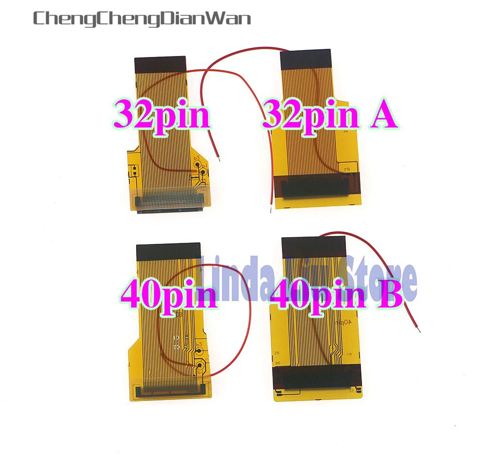 ChengChengDianWan For GBA SP 32pins 40pins DIY Backlit LCD Ribbon Cable 40pin/32pin A B Highlighted cable 2PCS | Электроника