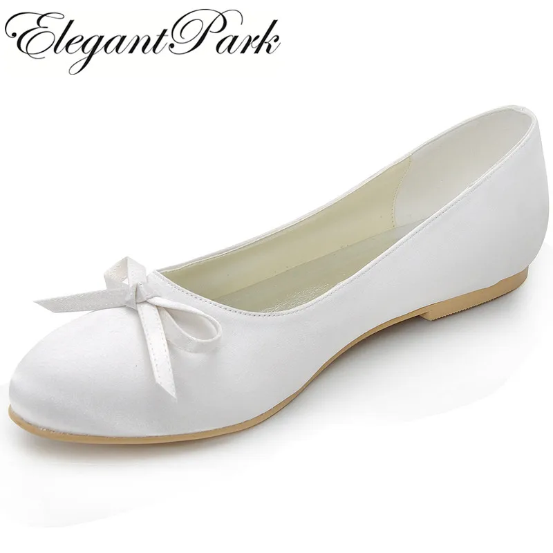 Satin Flat Round Toed Shoes Satin Flat Round Toed Shoes