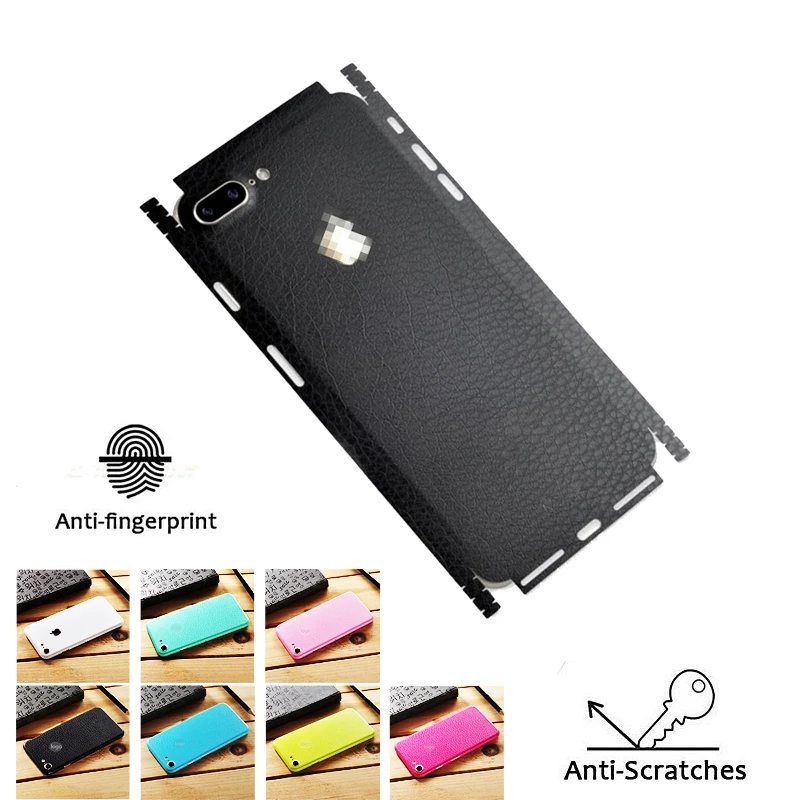 

Leather Pattern Skin Sticker for IPhone 6 S 7 8 Plus X S Back Film Thin Protector Protective Cover Paste Rear Decorative Sticker