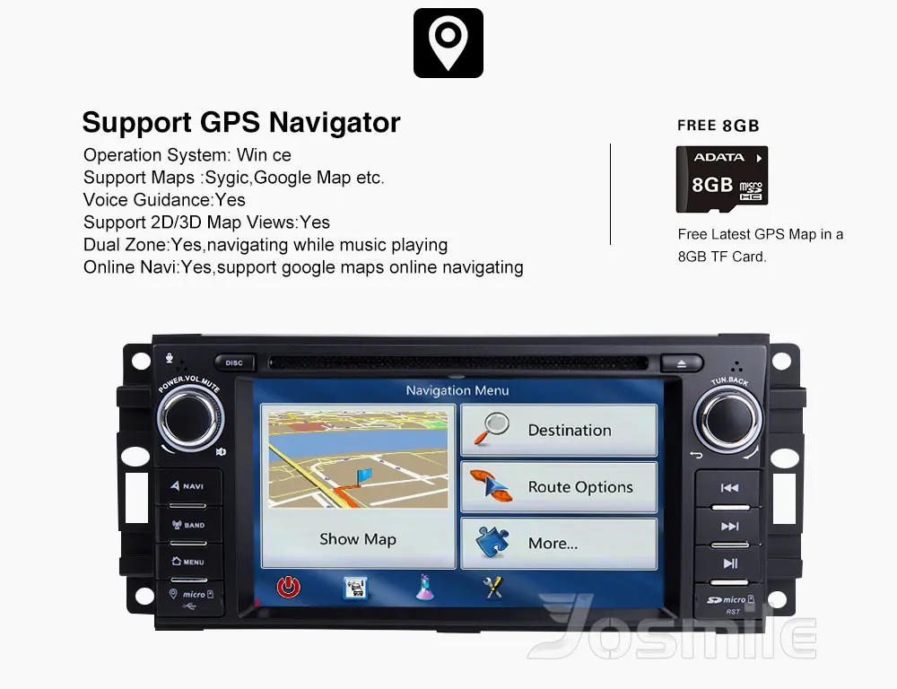 Perfect 2 Din Car DVD Multimedia Player For Jeep Grand Cherokee Chrysler 300C Dodge Ram Compass Patriot Sebring GPS Navigation AutoRadio 5