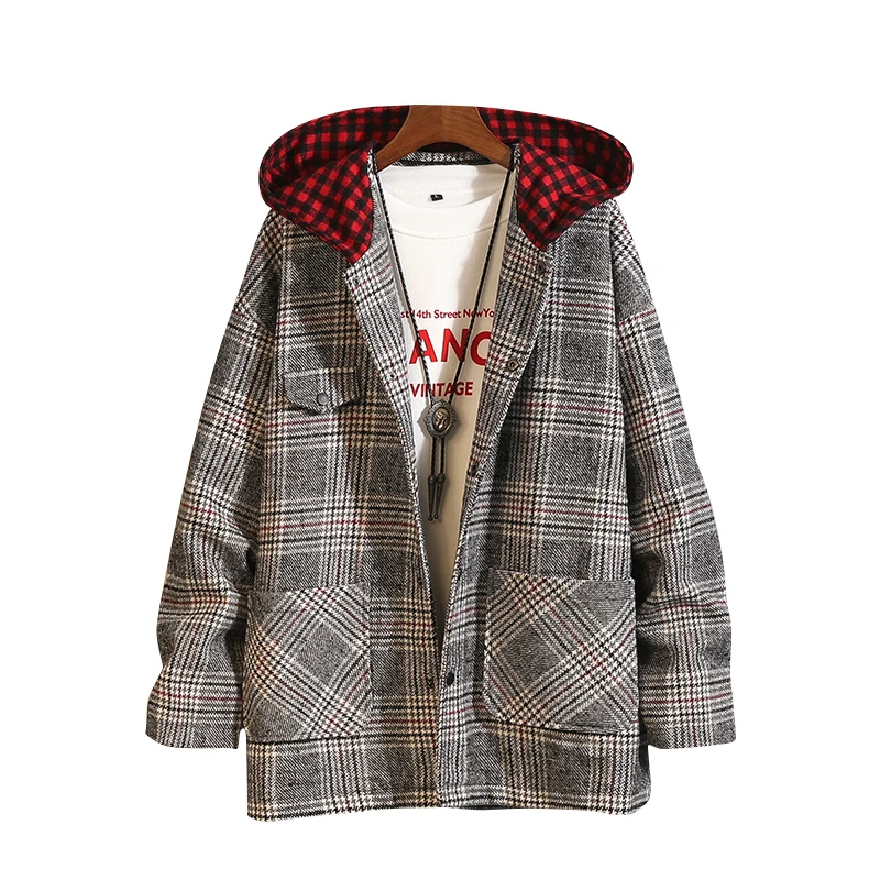 2018 Japanese Men's Streetwear Brand Jacket Fashion Coats Woolen Blends Loose Grey/red/green Color Windbreaker Big Size M-5XL 2018 Japanese Men's Streetwear Brand Jacket Fashion Coats Woolen Blends Loose Grey/red/green Color Windbreaker Big Size M-5XL