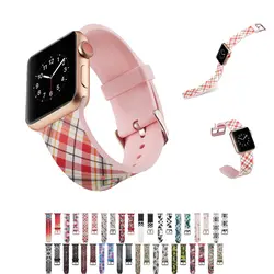 Натуральный силиконовый ремешок для apple watch группа 44 мм/40 мм/42 мм/38 мм печати резиновый ремешок для часов для iwatch 4/3/2/1 браслет наручный ремень