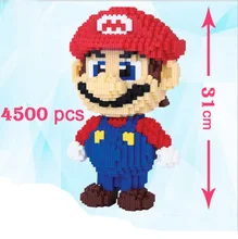 31cm 4500pcs Education Mini Nano block For Kids' Special Gift Cartoon Figure Super Mario Model Building Magic Blocks Bricks Toy