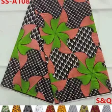 Tissus воск африканская восковая печатная ткань Высококачественная Анкара ткань африканская ткань для платья 6 ярдов хлопковая ткань SS-A108