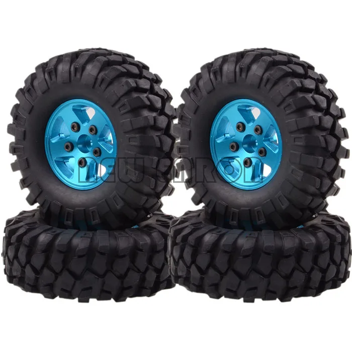 Blue HSP 4x1," Металл Рок Гусеничный 108 мм колеса/обод и шины для RC 1/10 axial Tamiya - Цвет: Blue