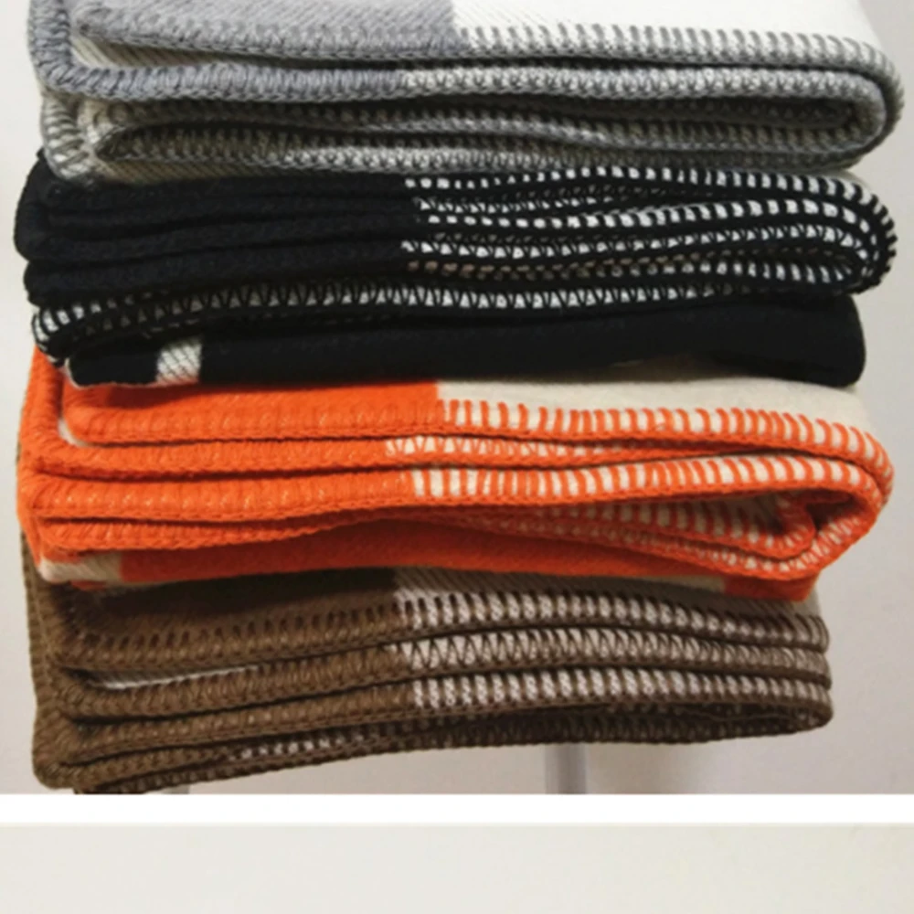 

Letter H Cashmere Blanket Crochet Soft Wool Scarf Shawl Portable Warm Plaid Sofa Bed Fleece Knitting For Girlfriend Mother Gifts