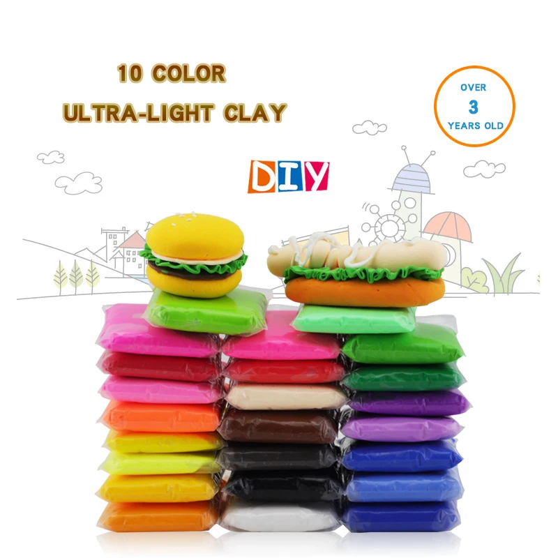 Retail 100g bag 24 colors safe and nontoxic Malleable Fimo Polymer Clay playdough Soft Power toys