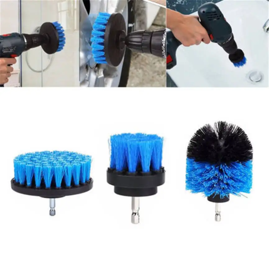 3Pcs Drill Brush Kit Grout Power Scrubber Cleaning Brush