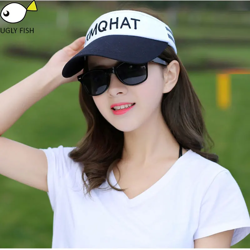 sun visor caps men women sun visor hat outdoor summer black white visors for women  (5)