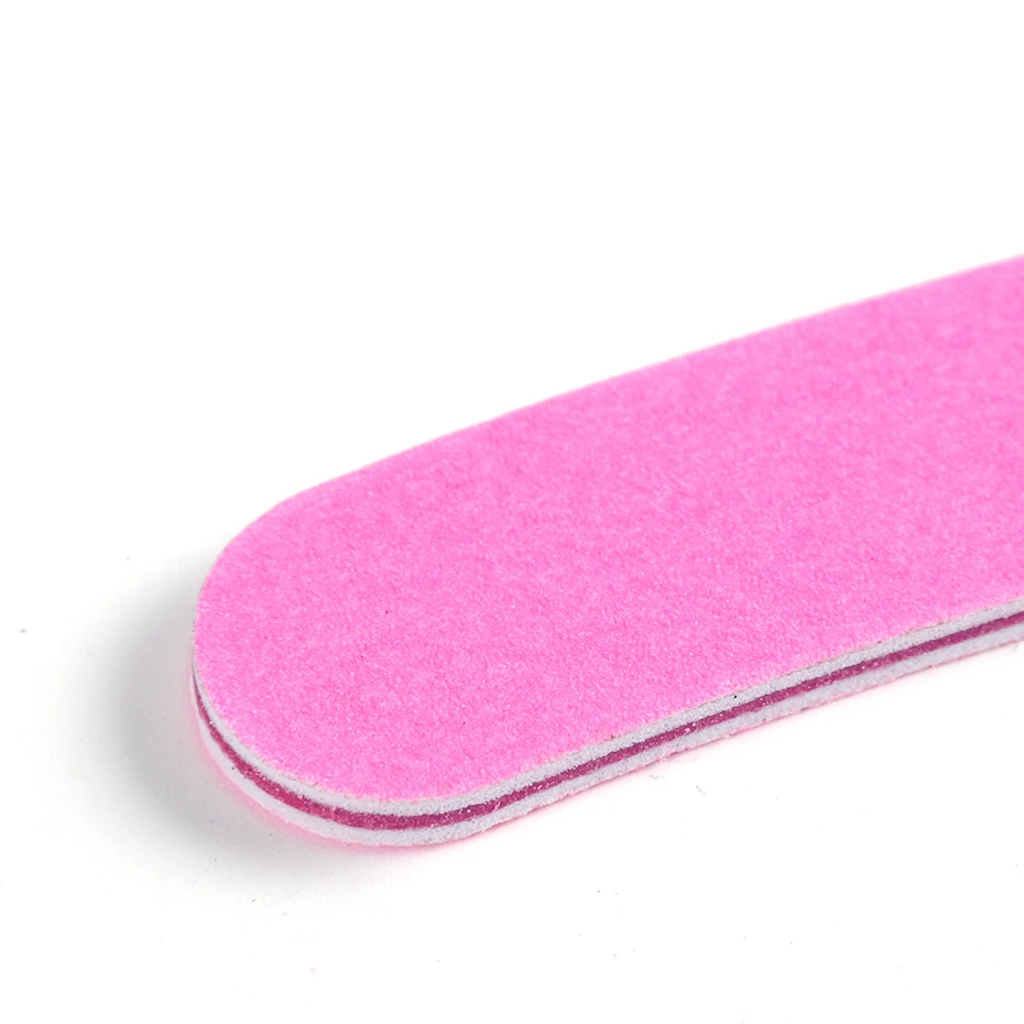 5 шт./компл. розовая Профессиональная пилочка для ногтей с полировальной бумагой буфера Полумесяца DIY педикюр УФ-гель для маникюра