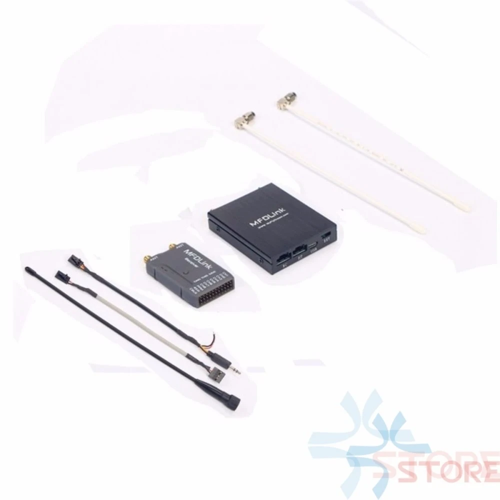 

50KM Long Range MFDLink Rlink 433Mhz 16CH 1W FPV UHF System Transmitter w/8 Channel Receiver TX+RX Set