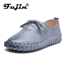 Лоферы из натуральной кожи; повседневная обувь на платформе; женские слипоны на плоской подошве; коллекция года; Мокасины с бантом; удобная женская обувь на толстой мягкой подошве