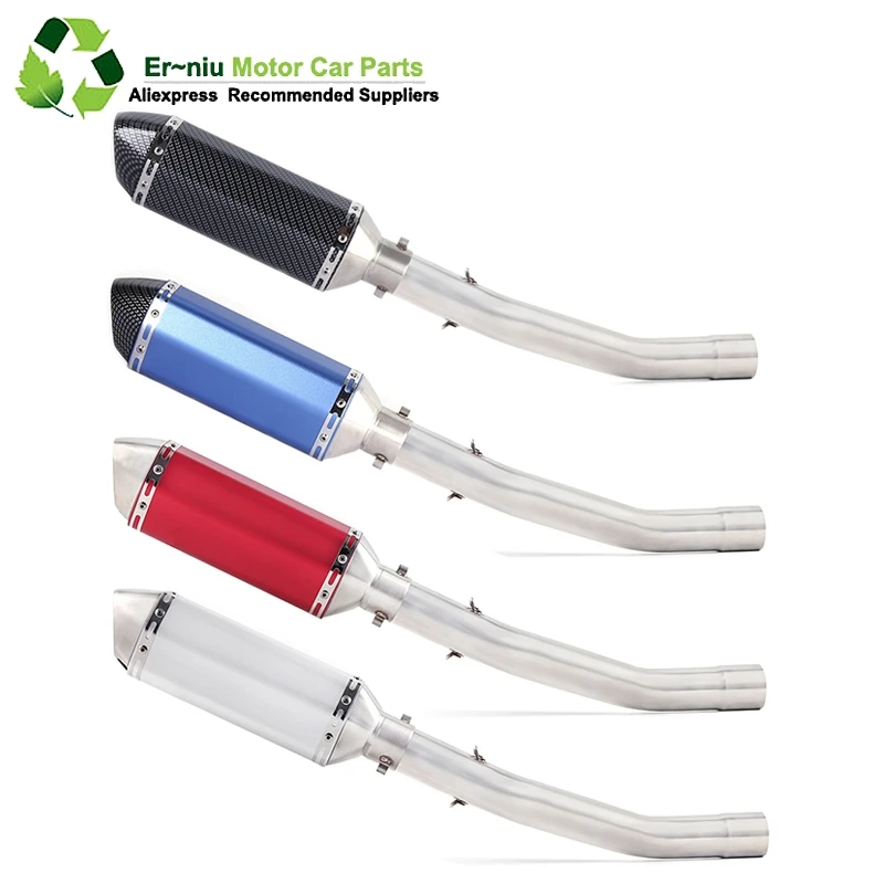 

Motorcycle Exhaust Escape Muffler Middle Contact Pipe Full System Slip-On For KAWASAKI ZX 10R ZX10R ZX-10R 2008 2009 2010