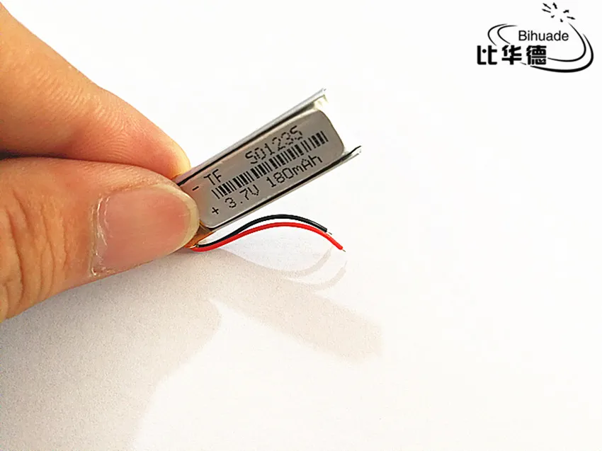 

Free shipping 10pcs/lot 3.7V 180mAh 501235 Lithium Polymer Li-Po li ion Rechargeable Battery For Mp3 MP4