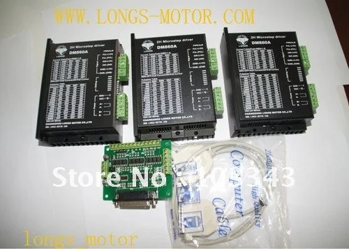 

3-осевой Драйвер шагового двигателя Nema23 34 7.8A 256micsteps DM860A CNC Kit controller