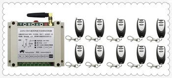 

New AC220V 250V 380V 30A 2CH Remote Control Garage Door RF Wireless Remote Control Switch System 10X Transmitter + 1 X Receiver