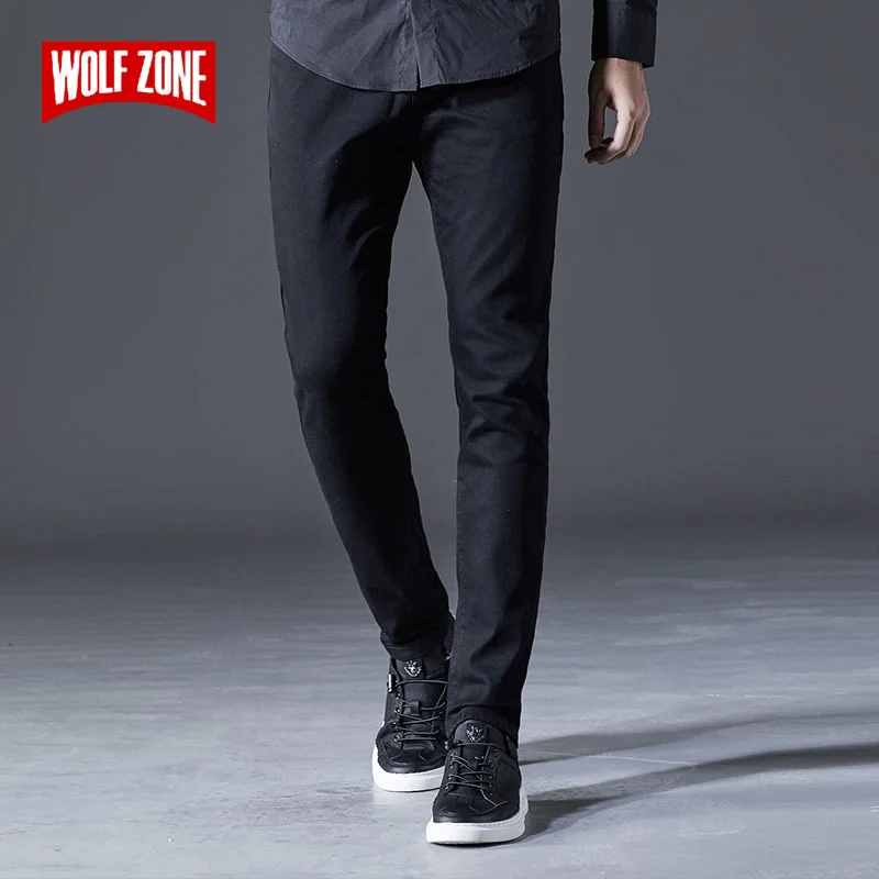 

2018 New High Quality Designer WinteJeans Men Full Length Straight Mens Casual Pants Fashion Slim Stretch Black Male Adult Jeans
