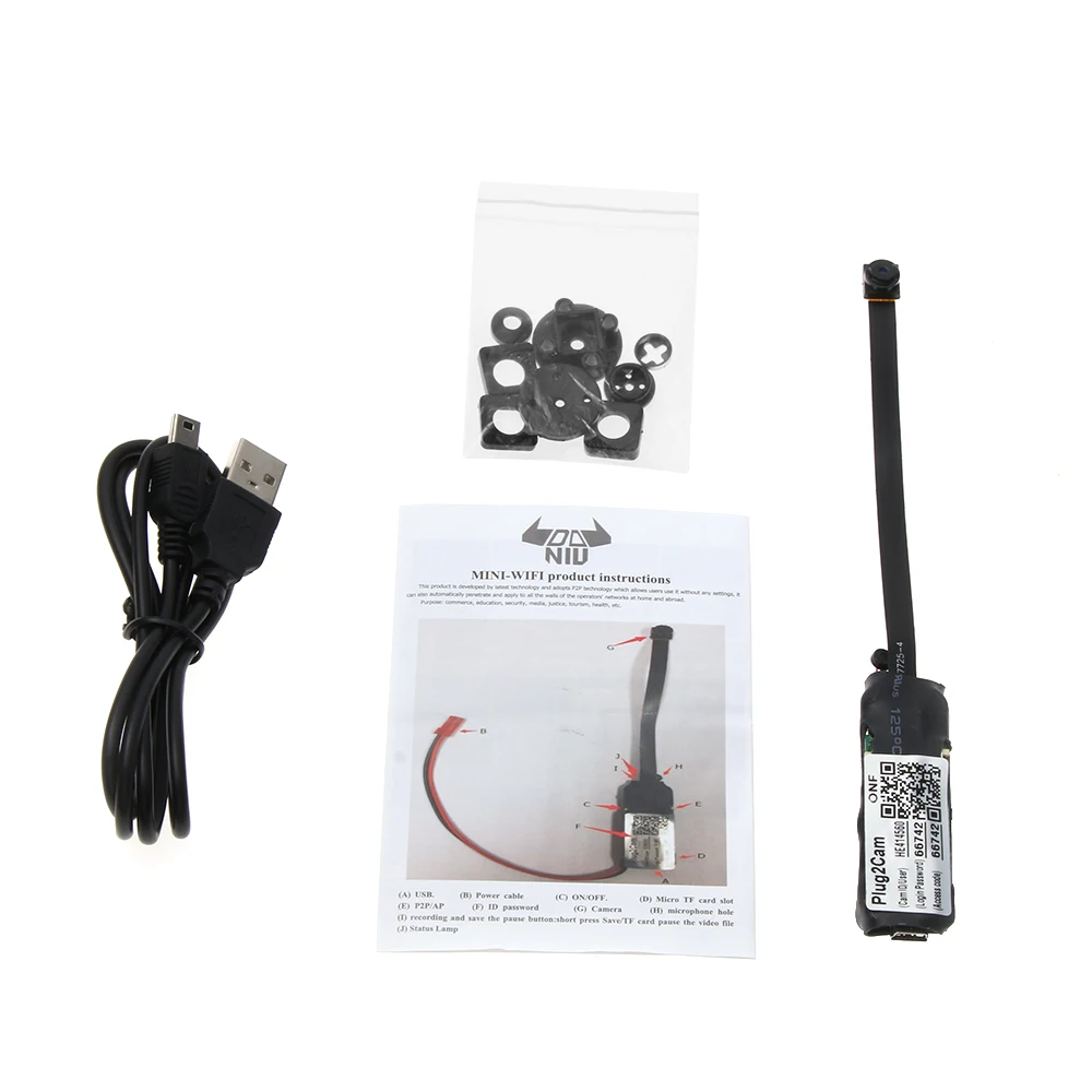 

1 Set 1080P DIY Full HD Night Vision Mini Wireless WIFI IP Camera Mobile Phone Camera Modules Accessories