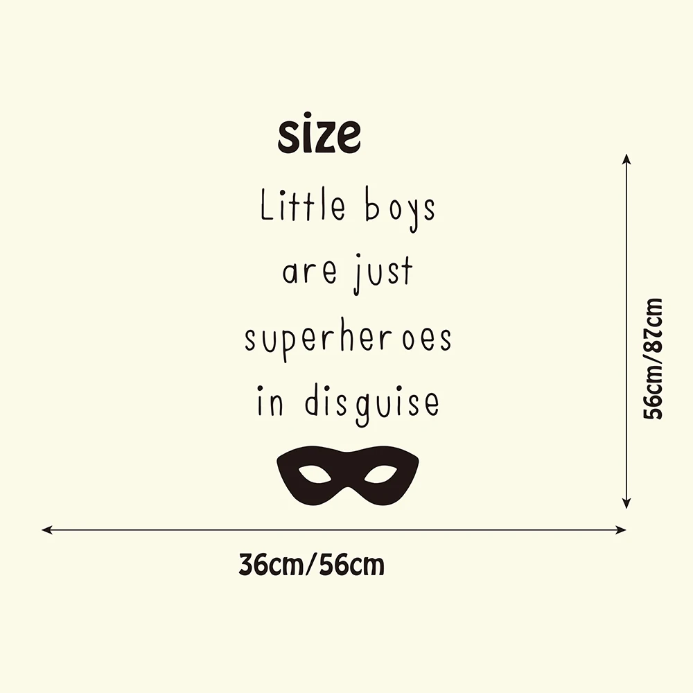 Little Boys Are Just Superheroes In Disguise Quote Wall Sticker Decal Kids Boy Room Inspirational Quote Vinyl Home Decor Wall Stickers Aliexpress