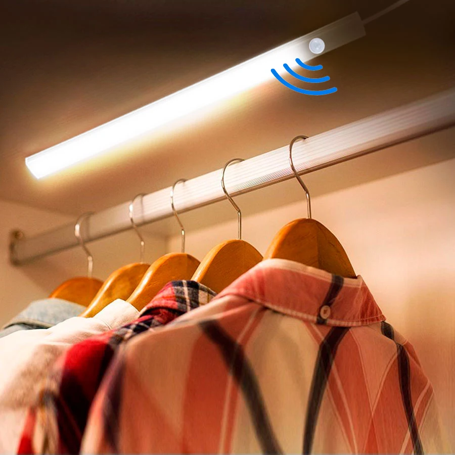

30 40 50 cm PIR Motion Sensor LED Under Cabinet Light DC 12V Diode Night Lamp For Kitchen Bedroom Closet Wardrobe Warm/Cold Whit