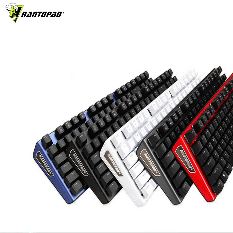 Rantopad MXX черная/белая компьютерная игровая механическая клавиатура 87 клавиша