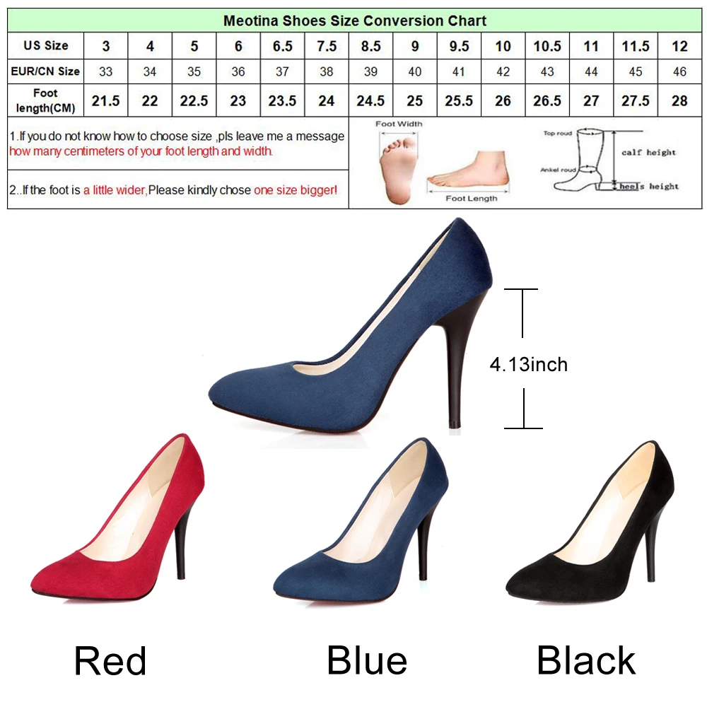 Meotina/туфли на высоком каблуке; женские пикантные туфли на высоком каблуке с острым носком; вечерние туфли-лодочки на шпильке; цвет синий, черный; большие размеры 9, 10, 43